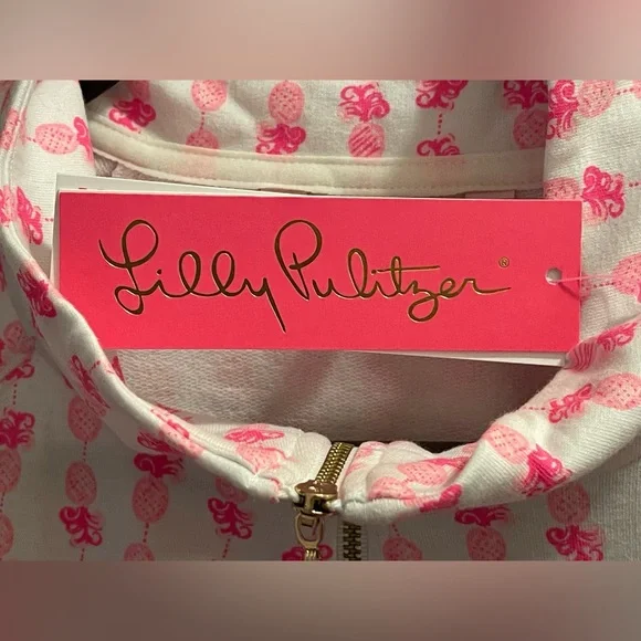 NWT | Lilly Pulitzer | Ronan Popover | UPF 50+ | Pink Topaz Fineapple | XL - Picture 5 of 8